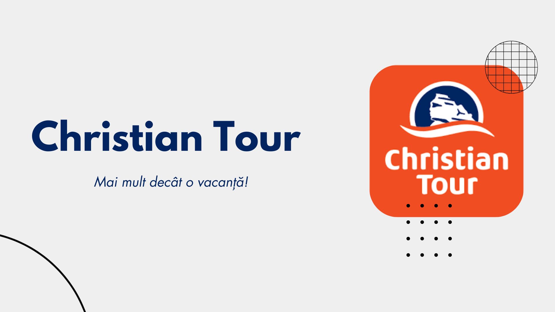 Christian Tour — Content Marketing Strategy cover slide